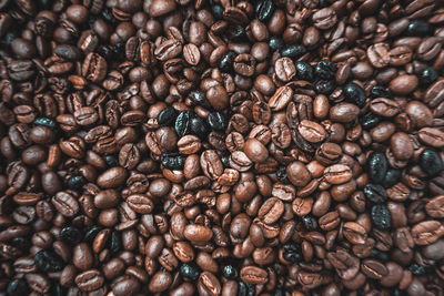 Full frame shot of roasted coffee beans