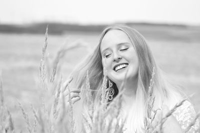 Portrait of a smiling young woman