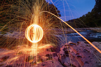 Light trails at night