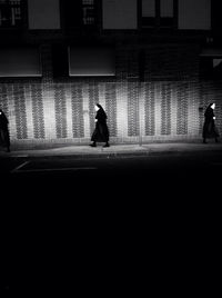 Woman standing in city