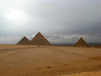 View of landscape against cloudy sky