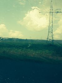 Scenic view of land against sky