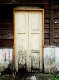 Close-up of closed door