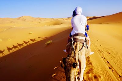 Riding into the sahara desert