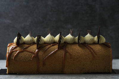 Close-up of cake on table