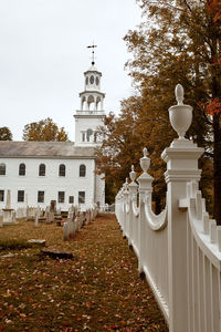 View of white building against sky