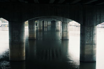 View of bridge over river