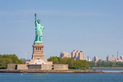 Statue of liberty at liberty island in new york city