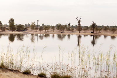 Panoramic view of lake against sky