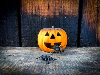 View of pumpkin on table