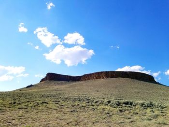 Scenic view of arid landscape against sky