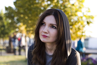 Portrait of beautiful young woman
