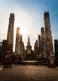 Exterior of temple against sky