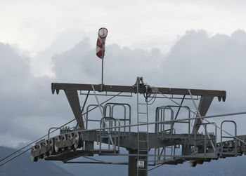 Low angle view of ship against sky