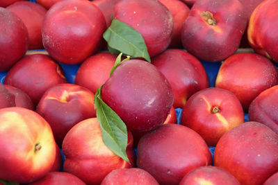 Full frame shot of apples for sale in market