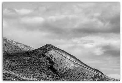 Low angle view of mountain against sky