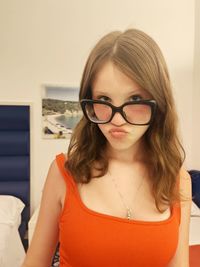 Portrait of young woman