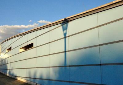 Low angle view of modern building against sky