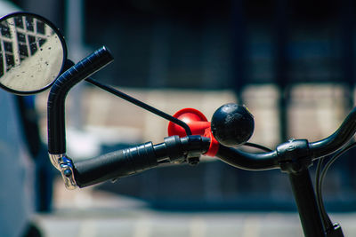 Close-up of bicycle wheel