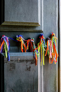 Colorful ribbons of good luck from our lord of bonfim  in salvador, bahia