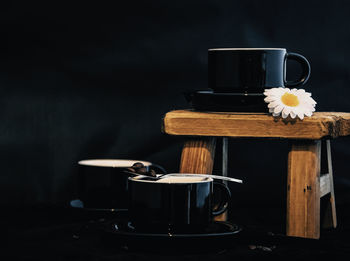 Close-up of white flowers on table