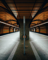 Empty subway station platform