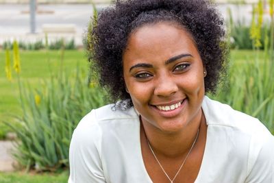 Portrait of a smiling young woman