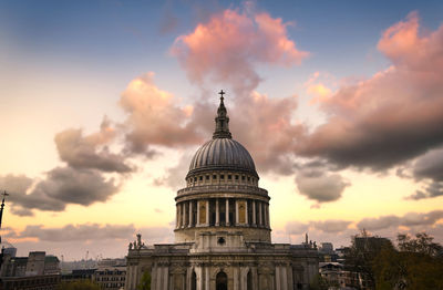 View of building against sky during sunset