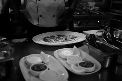 Close-up of food on table in restaurant