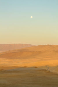 Evening landscapes of paracas national reserve park, peru