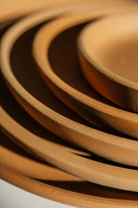 Abstract background and texture of terracotta plates.