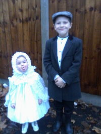 Portrait of a smiling girl standing outdoors