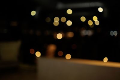 Defocused image of illuminated lights