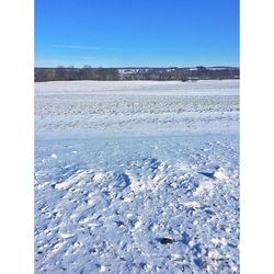 Scenic view of landscape against clear sky