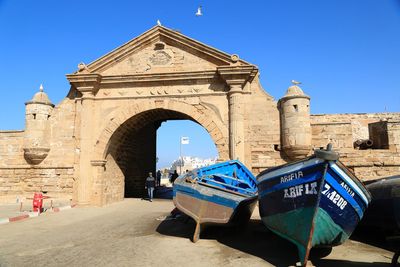 View of historical building against blue sky