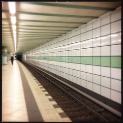 Railroad station platform