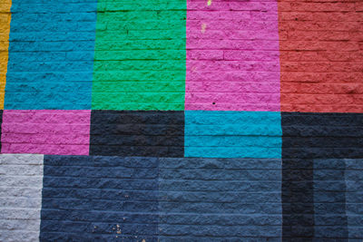 Full frame shot of colorful wall