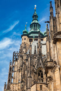 Facade of the metropolitan cathedral of saints vitus, wenceslaus and adalbert in prague