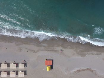 Aerial view of sea during summer