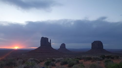 Sunset at monument valley