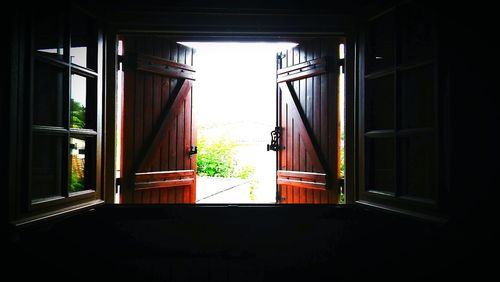 Open window of building