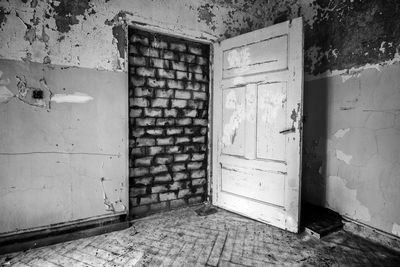 Interior of abandoned building