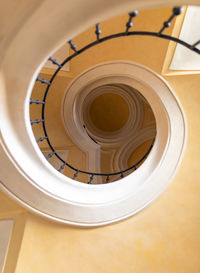 Directly below shot of spiral staircase