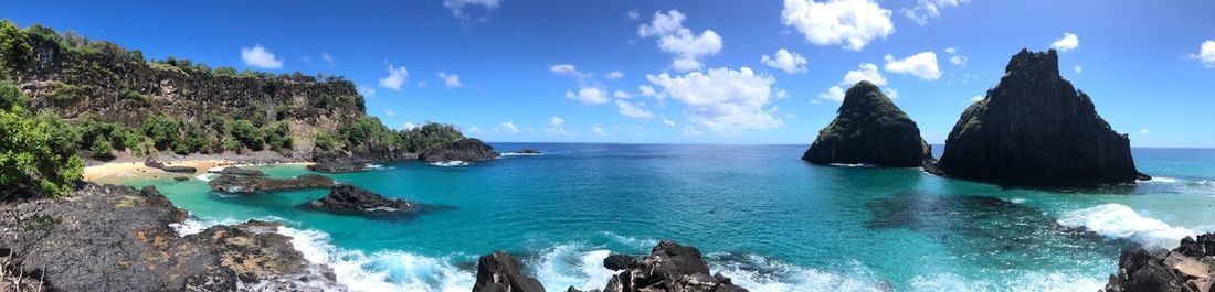 Panoramic view of sea against sky