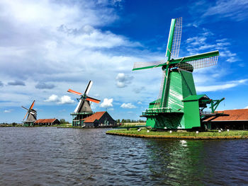 Traditional windmill against the sky