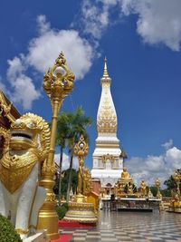 Statue of temple against sky