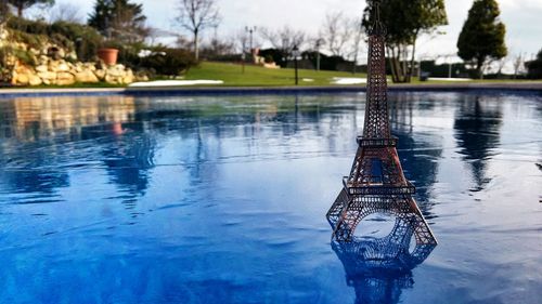 Reflection of trees in water