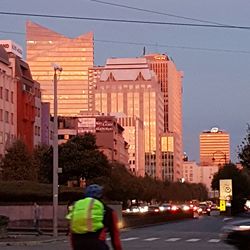 Cars on city street