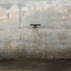 Basketball hoop on wall