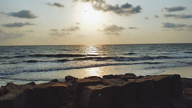 SCENIC VIEW OF SEA DURING SUNSET